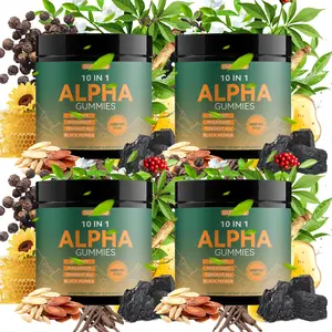 Alpha 10-in-1 Shilajit Gummies 4000 mg | Holiday Gift-Ready | Energy, Stamina and Focus | Zero Sugar | Ashwagandha, Tongkat Ali, Maca | Vegan | 30 Count