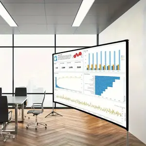 1pc 2025 Model Portable HD Projection Screen, 100/120 Inch, Foldable & Wrinkle-Free Oxford Cloth, Manual Home Theater Projector Screen for Indoor & Outdoor Use, Portable Media Display | Foldable Design | Highdefinition Projection