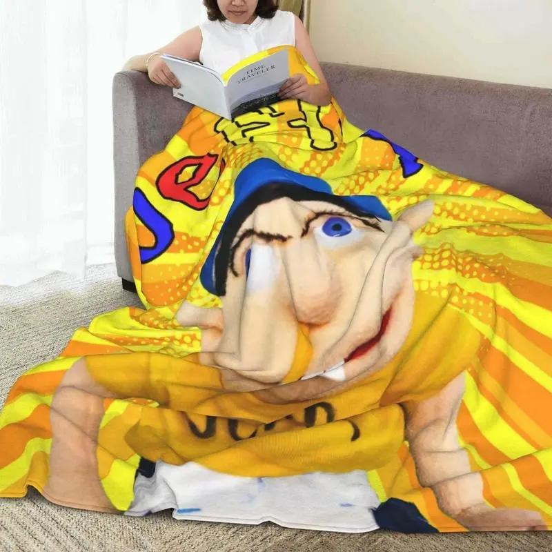 Sml Jeffy Blanket Soft Funny Throw Blanket Cozy Lightweight Plush Portable Cover Blanket For Sofa,Warm Gift For Birthday,Christmas,Multiple Blanket