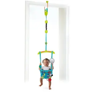 Bounce 'n Spring Deluxe Door Jumper for Baby with Adjustable Strap 6 Months and Up Max Weight 26 lbs Includes 4 Playtime Toys for Fun and Development