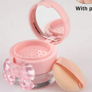 5g Mini Portable Compact Loose Powder and Honey Powder Packaging Box, Isolation Sieve, Powder Spray Box, Makeup Mirror, Travel Storage Box