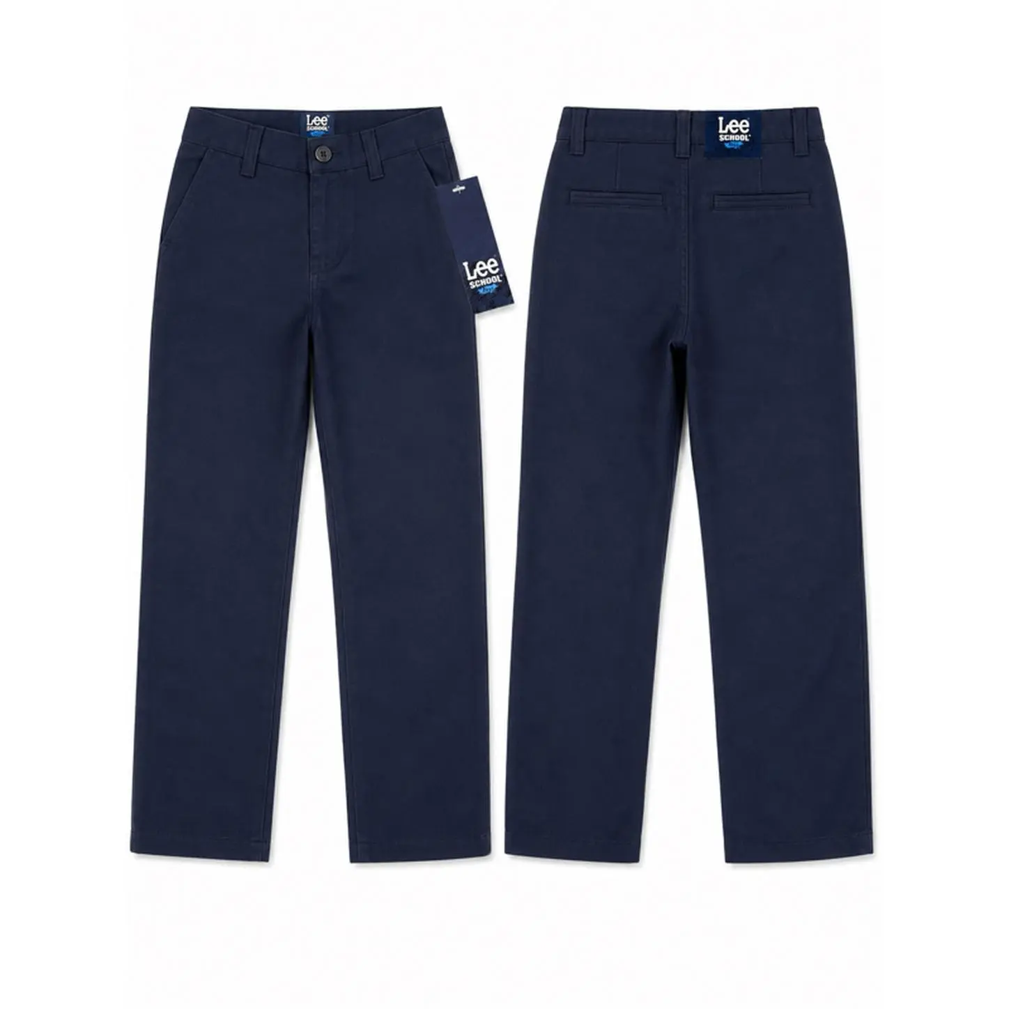 Lee University Pant - Straight Leg 5 Pocket, Sizes 4-14, Navy Blue, Comfortable Fit