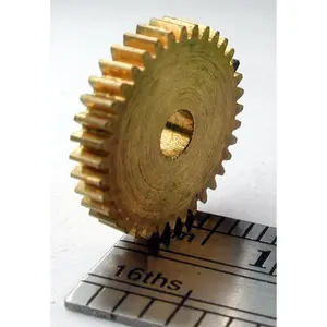 Northwest Short Line 14736-6 Worm/Reverse Worm Gear - Brass 3.0mm Bore (.118") -- 36 Teeth, 0.527 Outside Diameter, All Scales