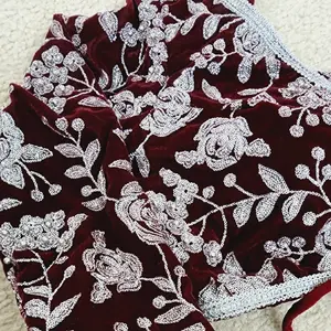 Boutique design Overlap blouse with pearl work!