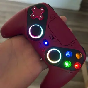 Anti-Drift Calibration Guide Wireless Gaming Controller Pro for PS5 with LED RGB Light– Compatible with Playstation 5,Dual Vibration, Motion Sensing, Programmable Buttons & 1000mAh Fast-Charging Battery