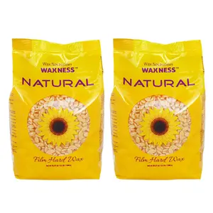 Waxness Natural Film Hard Wax Beads 2.2 Lb / 1 Kg - Pack of 2 - For Hair Removal