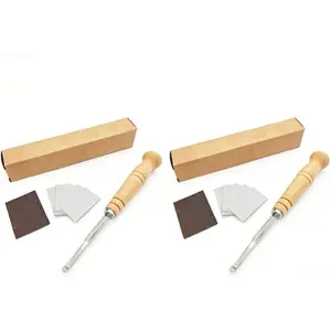 2pcs Bread Lame Dough Scoring with Wooden Handle & Wire - Handcrafted Suitable for Sourdough Starter, Bread Slicer for Pastry Making, Professional Baking for, Hobbyists, Bakeries - Wire & Maintenance