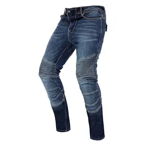 Skylinewears Men’s Motorbike Riding Stretch Jeans – Motorcycle Racing Pants With Removeable Knee & Heep Padding