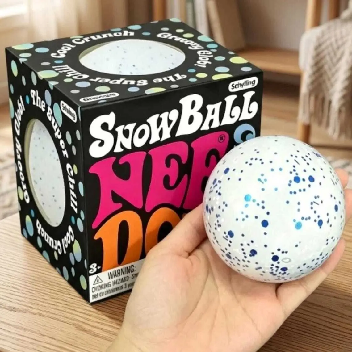 Snow Ball Crunch Sensory Fidget Toy, Stress Relief Squeeze Ball