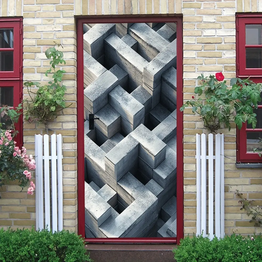2pcs Geometric Maze Wall Stickers Modern Minimalist Living Room Entrance Decorative Stickers Self Adhesive Removable Creative Wall Decals Ins Style Home Background Wall Decorative Stickers