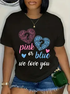100% Cotton Unisex Gender Reveal Shirts For Mom Dad - Parents Loves You Shirt