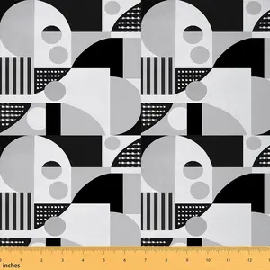 Geometric Fabric by The Yard,1 Yard,Modern Decor Waterproof Outdoor Fabric,Modern Art Upholstery Fabric,Luxury DIY Reupholstery Fabric, Colorful Geometric Pattern, Contemporary Home Decor