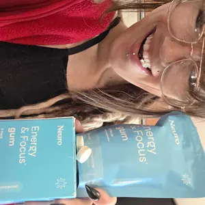 Neuro Energy Caffeine Gum/Mints for Energy & Focus - Sugar-Free with L theanine, Caffeine, Vitamin B12 & Vitamin B6 - Peppermint Flavor