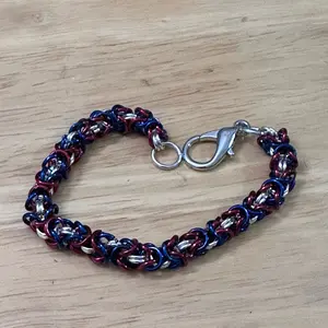 4th of July Chainmaille bracelet