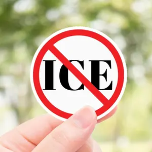 No ICE Sticker Immigrant Rights Vinyl Decal, Protest Art for Cars Laptops Windows, Anti Deportation Human Rights Activist Sticker Decal