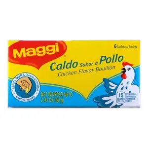 Maggi Caldo Sabor A Pollo Chicken Flavor Seasoning Mix - 138g Each (Pack of 4), $10, Ideal for Homemade Meat Dishes Preparation