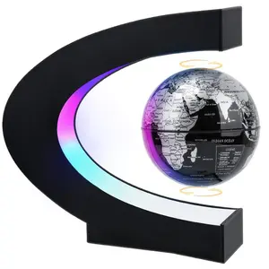 MOKOQI Magnetic Levitating Globe with LED Light Cool Tech Gift for Men Father Boys and Girls  Birthday Gifts for Kids Floating Globes World Desk Gadget Decor in Office Home/Display Frame Stand