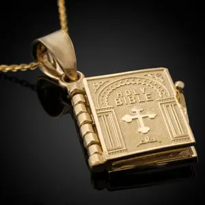 Holy Bible Necklace - Religious Pendant for Women & Men
