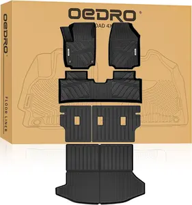 OEDRO Floor Mats for 2025 2026 Chevy Equinox (Only Gas) & GMC Terrain, TPE All Weather Trunk Mat with Backrest for Equinox & Terrain Accessories