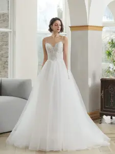 Sweetheart Neckline Lace A-Line Wedding Dress Cristy