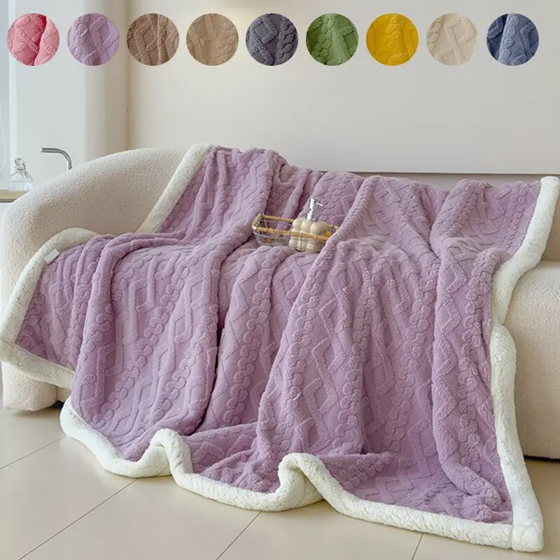 Fashionable Multifunctional Quilted, Soft & Warm Reversible Design, Anti-Static, Ideal for Home Office Use, Reversible Fluffy Blanket