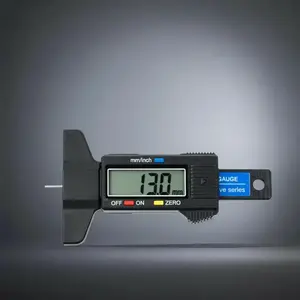 Tire Tread Depth Gauge with Digital LCD Display, Widely Applicable Tire Depth Measuring Tools for Various Vehicles, Test Gauge Set