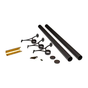Outwater 6' Bar Foot Rail Kit - Complete Undercounter Mount Hardware and Tubing, Oil Rubbed Bronze Finish