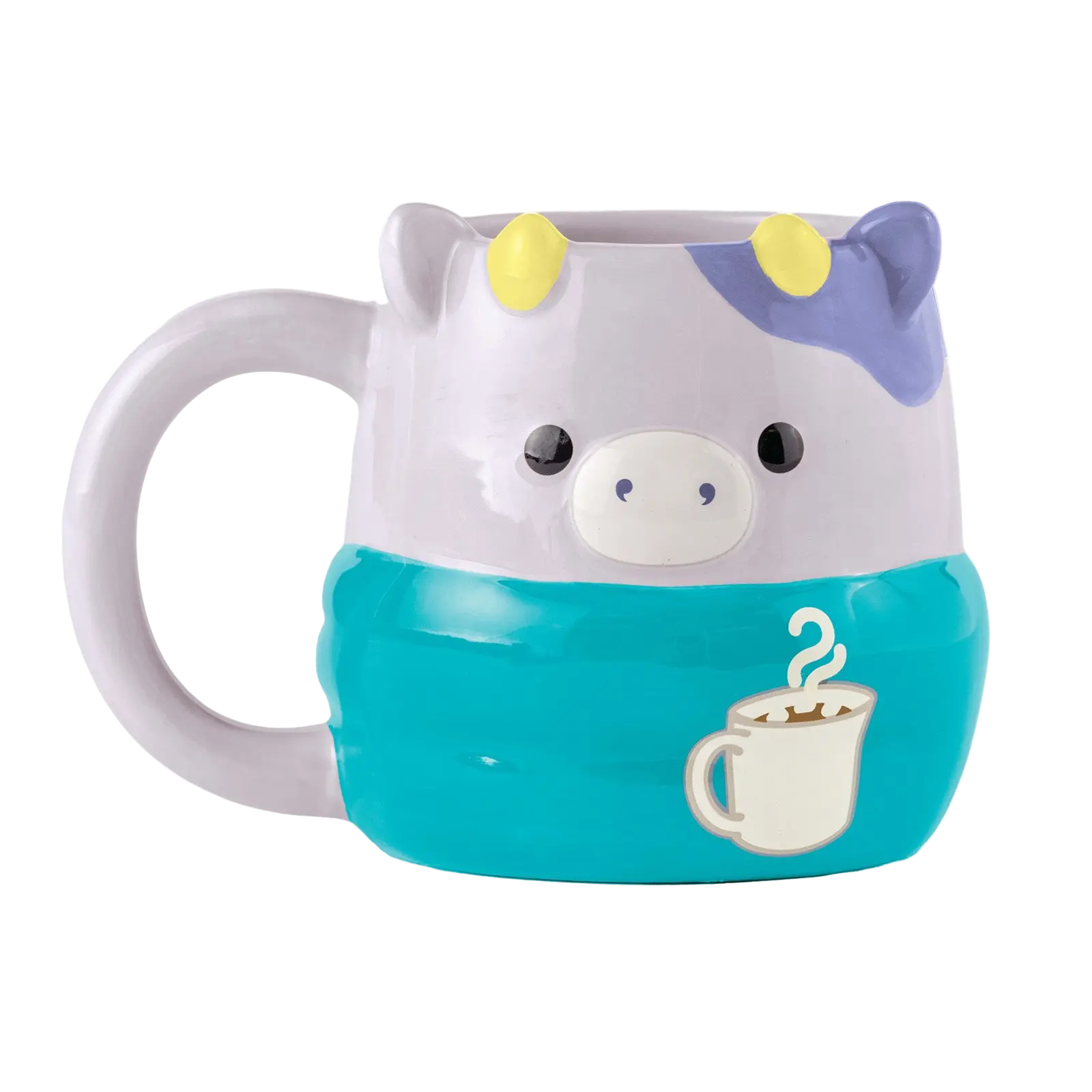 BigMouth x Squishmallows Bubba the Cow Desktop Mug — Novelty Coffee Mug & Pen Holder Desk Cup, Collectible Desk Accessory, Cute Gift for Squishmallows Fans & Coworkers