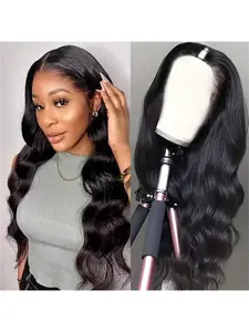 V Shape Body Wave Upgrade No Glue Side Part Human Hair Beginner Friendly Wigs V Part Body Wave Wig Human Hair For Women Natural Suitable For Everyday & Special Occasions Easy Maintenance