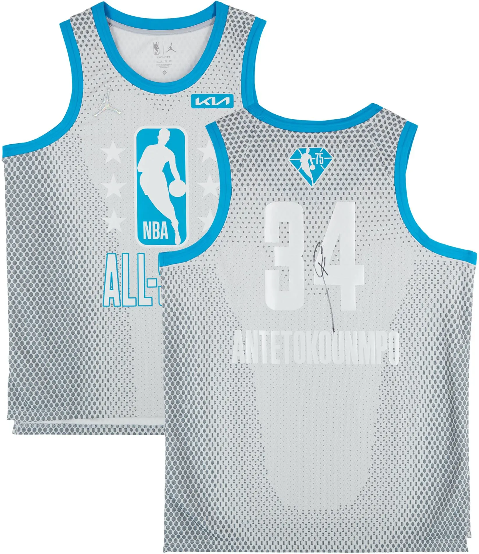 Giannis Antetokounmpo Milwaukee Bucks Autographed Jordan 2021-22 All Star Swingman Jersey - Fanatics Authentic Certified