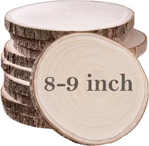10 count  Paulownia  Slices 8-9 Inches, Slices for Centerpieces Table Decorations,Unfinished Rounds for Crafts, for Rustic Wedding Decoration Projects
