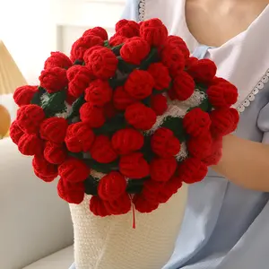 【Best Gift】Rose hand-woven blanket, pure handmade blanket, can be turned into a bouquet of roses blanket,a gift for the object, mother, elders, a special gift