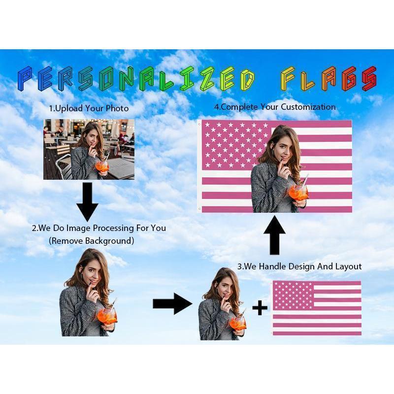 Custom America Flag 40x60 inch Personalized Flags Design Your Image Funny Tapestry Poster For Decorate Clubs Concerts Bars University Dormitories Living Rooms Bedrooms Decoration Cotton Decorative Light Linen Print