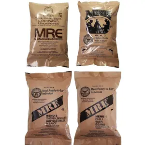 ULTIMATE MRE, Pack Date Printed on Every Meal - Inspection of 2024 or newer - Meal-Ready-To-Eat. Inspected Certified by Western Frontier. Genuine Mil Surplus. (4-Pack)