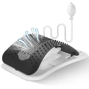 Ergonomic Waist Support Board, Lower Back Stretch Device, Adjustable Air Compression Pad for Spinal Decompression, Ideal for Adults Daily at Home or Work