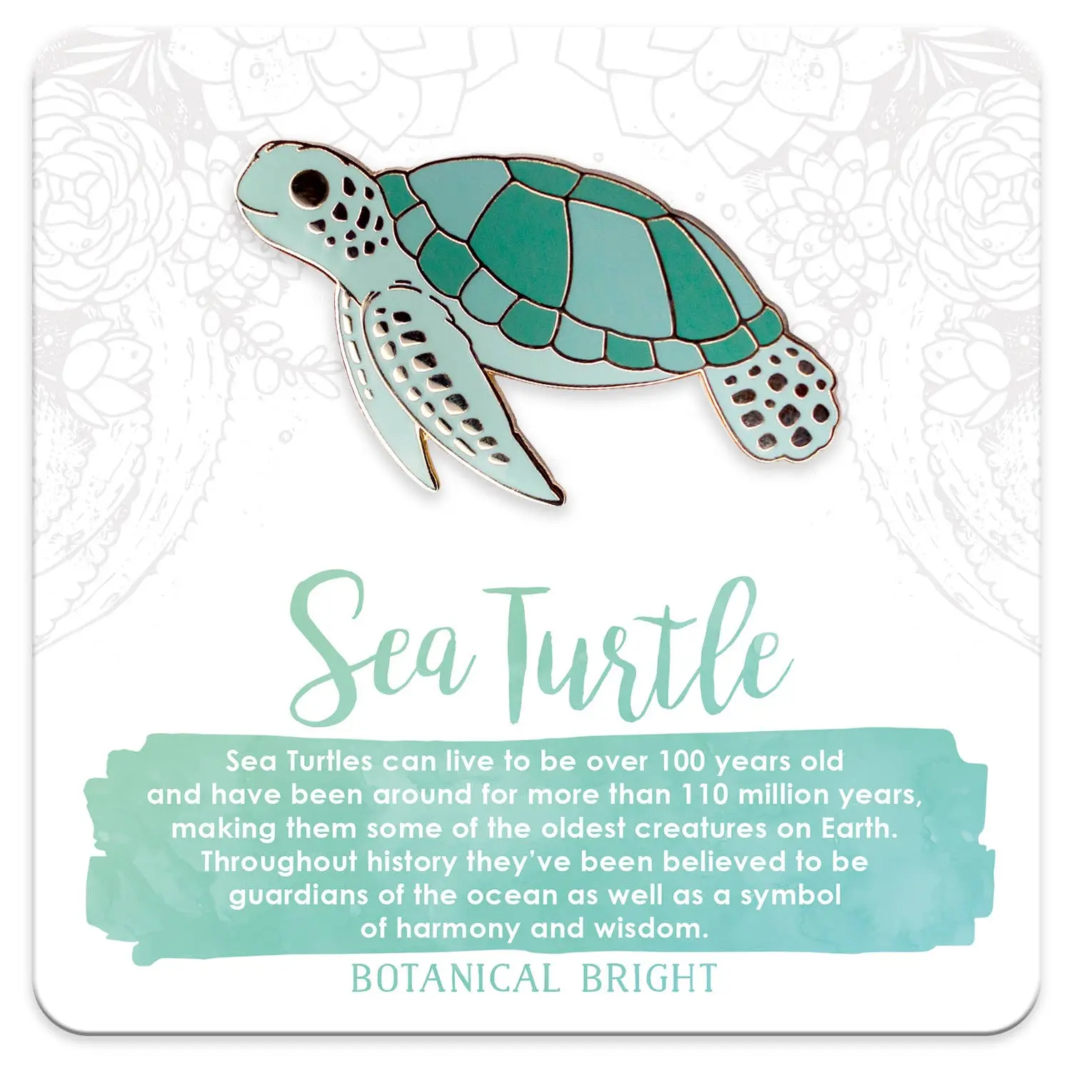 Botanical Bright - Sea Turtle Enamel Pin