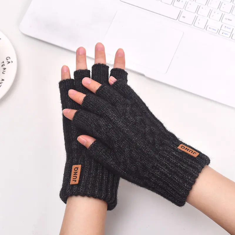 Dark gray half finger Alphabet logo