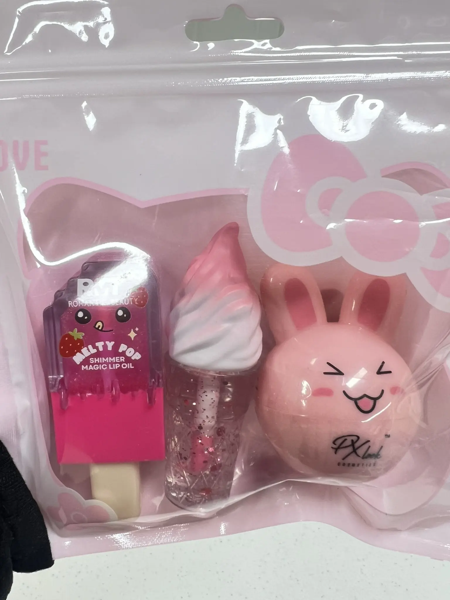 Limited Stock 3pc Lip Sets Lip Gloss with Adorable Designs for Girls and Women Featuring Cute Characters and Vibrant Colors Perfect for Makeup Christmas Stocking Stuffers