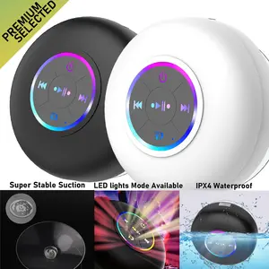 Waterproof Mini Bluetooth Shower Speaker, Portable Bluetooth-compatible Speaker for Beach, Shower & HomeMini Portable Wireless Speaker.ortable Wireless Speaker with Suction Cup.Pairs Easily to Phones, Tablets, Computer.Gift for Men & Women.