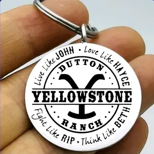 tv show hot popular Yellowstone ranch keychain