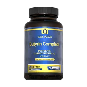 Cell Queue Butyrate Gut Health Supplement - 3-in-1 Butyric Acid Tributyrin Postbiotics for Leaky Gut Support Colon Health & Bloating Relief, 60 Softgels - Edible, Healthcare