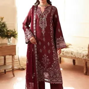 Raw-silk Embroidered Suit