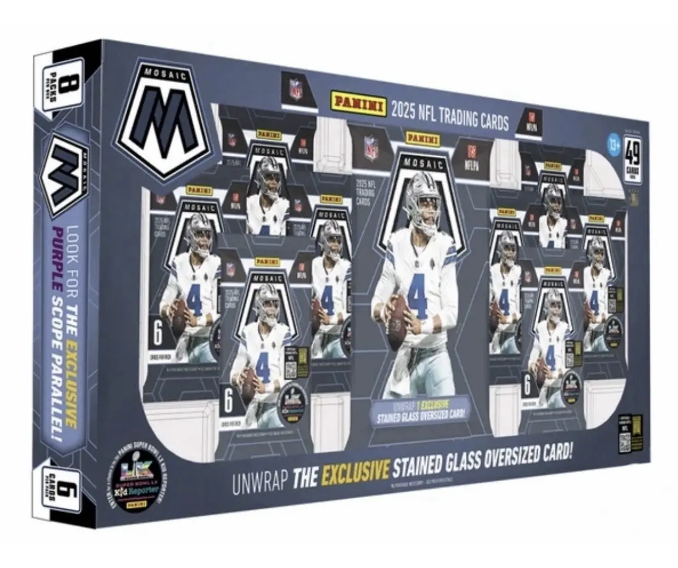 2025 Panini Mosaic NFL Exclusive Trading Cards Bundle Box