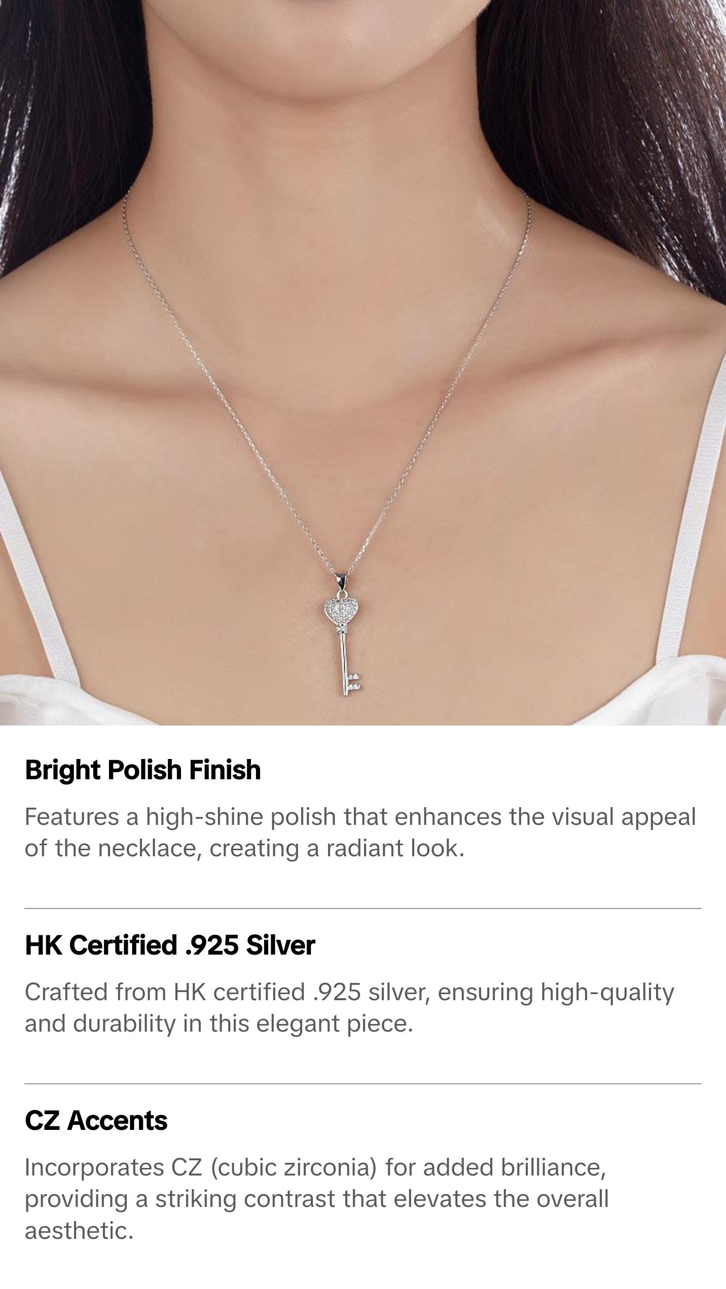 Love Key Sterling Silver Necklace