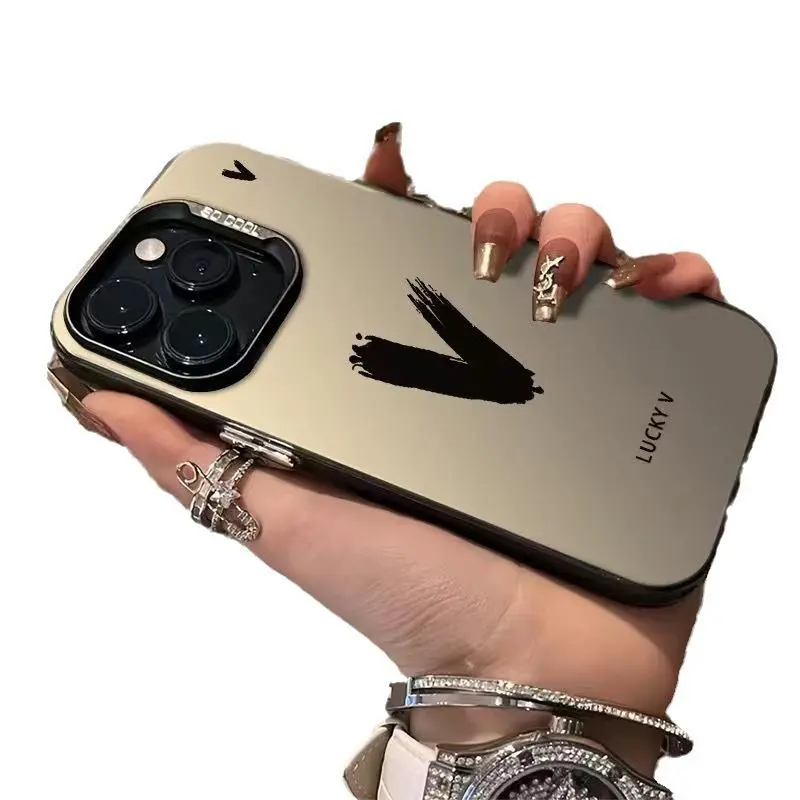 Trendy Personalized Lucky English Letters Phone Case, Customizable Exclusive Letters Compatible with iPhone 13 14 15 16 Pro Max 17, Samsung Protector Protective