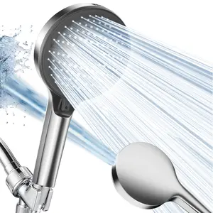 Optimized Circular Large-Panel shower head with Enhanced Design, Wide Coverage, Customizable Spray Modes, shower head combo set shower head