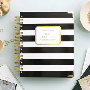 2025-26 Weekly Planner: Black Stripe