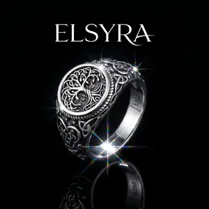 S925 Sterling Silver Tree of Life Ring, Vintage Wide Celtic Knot Band Ring for Men Women, Antique Steel Norse Runes Amulet Ring Icelandic Charm Jewelry Fashion Trendy Accessories Creative Gift,Pagan Jewelry Suitable for Men and Women