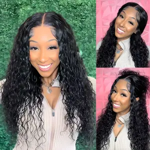【HOT】Nadula 13x6 Lace Water Wave Human Hair Wig With Drawstring 200% Density Pre Cut Pre Bleached Glueless Wigs Transparent Ready To Wear Skinmelt HD Lace Frontal TikTokShopSpringGlowUp Greenish