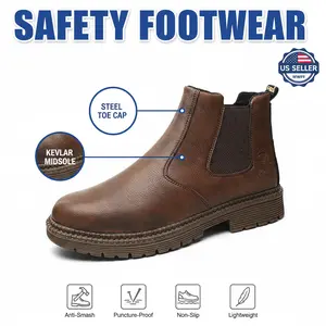 Unisex Electrician Work Shoes Safety Smash-Proof Puncture-Proof Breathable Chef Shoe Waterproof Anti-Slip Durable Outdoor Splash-Proof